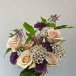 Букет Аліум , Діантус , Клематіс , Протея , Троянда