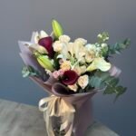 Букет Лілія, Кала, Троянда, Евкаліпт, Матіола