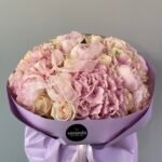 Букет Гортензія , Півонія , Троянда