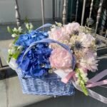 Коробка квітів Антуріум , Гортензія , Ерінгіум , Півонія , Танацетум