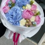 Букет Гортензія , Діантус , Оксіпеталум , Півонія , Серурія , Фрезія