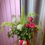 Букет зХеліборусу, Ожини, Аліуму, Троянди, Панікуму, Папороті, Астранції